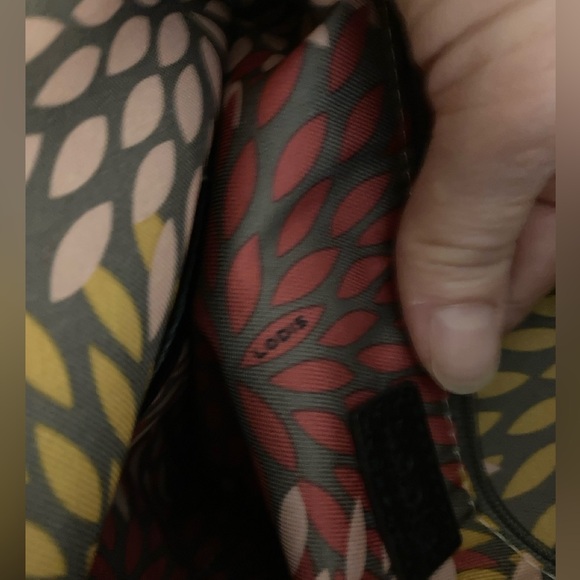 Lodis Black Leather Purse, Shoulder bag, Floral lining - Picture 13 of 16